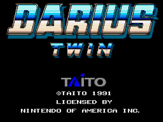 Darius Twin title screen for Super Nintendo